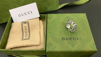 구ㅉ 더블G 플라워 링 핑크