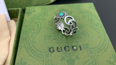 구ㅉ 더블G 플라워 링 민트