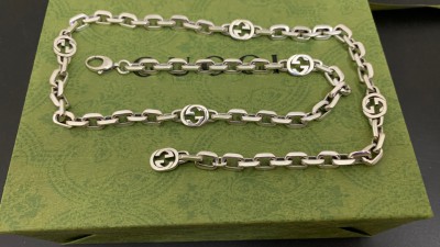 구ㅉ 인터로킹G 더블G링크 체인 펜던트 목걸이 6G