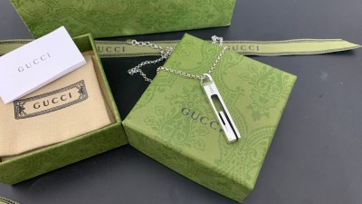 구ㅉ 스털링 실버 G바 펜던트 목걸이