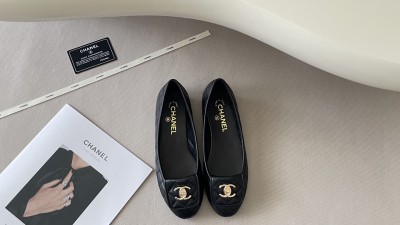 [NORMAL] 샤ㄴ 퀼팅CC 금장 메리제인 슈즈 블랙