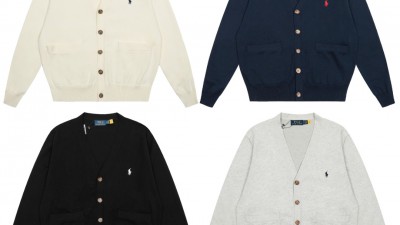 [GOOD] 공용 폴ㄹ V넥 자수 베이직 니트 가디건 4컬러 C