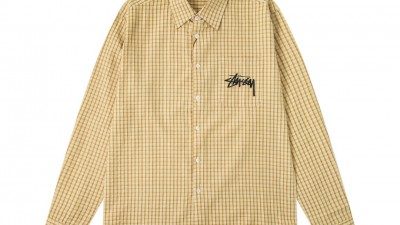 [NORMAL] 공용 스ㅌ시 25SS 스*시 오픈칼라 체크 셔츠 2컬러