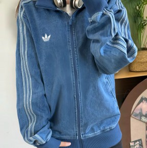 [NORMAL] 공용 아ㄷ다스 아디컬러 데님 파이어버드 트랙탑