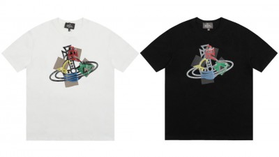 [NORMAL] 비ㅂ안 웨스트우드 컬러 프린트 티셔츠 2컬러