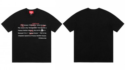 [NORMAL] 공용 비ㅂ안 웨스트우드 둠스데이 텍스트 프린트 티셔츠