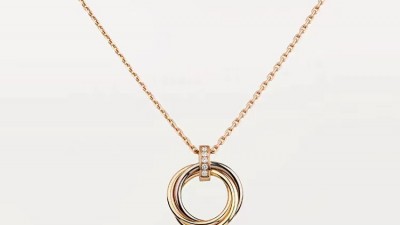 까ㄹ띠에 트리니티 펜던트 목걸이 다이아 파베