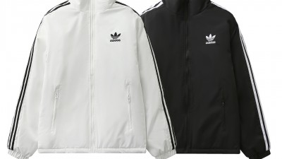 [NORMAL] 공용 아ㄷ다스 삼선 하이넥 패딩 자켓 2컬러