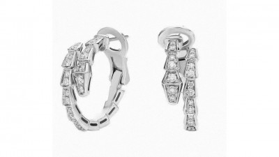 불ㄱ리 세르펜티 바이퍼 이어링 다이아 풀파베