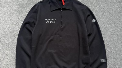 [공용][세일] 몽ㅋ레르 X 프라그먼트 집업 코튼 스웨트셔츠