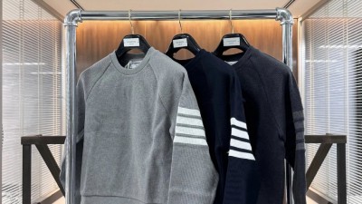 톰ㅂ라운 4-바 와플 니트 맨투맨 3컬러