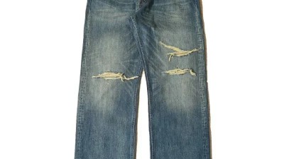 [세일]셀ㄹ느 웨슬리 디스트로이드 워싱 데님