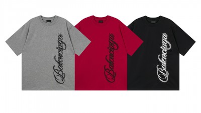 [공용] 발ㄹ시아가 커시브 미디엄 핏 티셔츠 3컬러