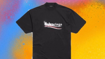 발ㄹ시아가 폴리티컬 스텐실 미디엄 핏 티셔츠