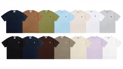 [공용] 아ㅁ스몰 하트 로고 코튼 티셔츠 14컬러