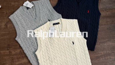 [공용] 폴ㄹ 랄프로렌 케이블 니트 코튼 베스트 3컬러