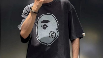 [공용] 베ㅇ프 가먼트 다이 에이프 헤드 릴렉스드 핏 티셔츠 2컬러