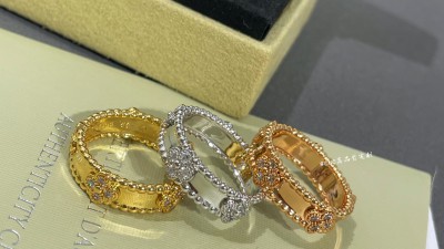 반ㅋ리프 빼를리 스위트 클로버 링 3컬러