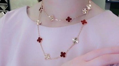 반ㅋ리프 빈티지 알함브라 목걸이 20모티브