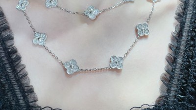 반ㅋ리프 빈티지 알함브라 목걸이 20모티브