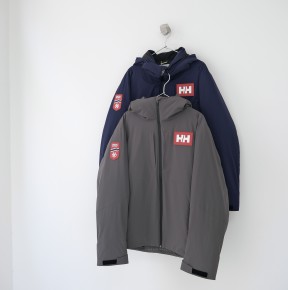 [공용] 헬리한센 실리콘라벨 후드 다운 자켓 2컬러