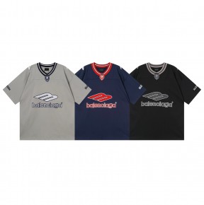 [공용] 발ㄹ시아가 3b 풋볼 오버사이즈 V넥 티셔츠 3컬러