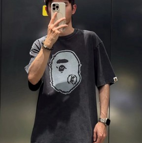 [공용] 베ㅇ프 가먼트 다이 에이프 헤드 릴렉스드 핏 티셔츠 2컬러